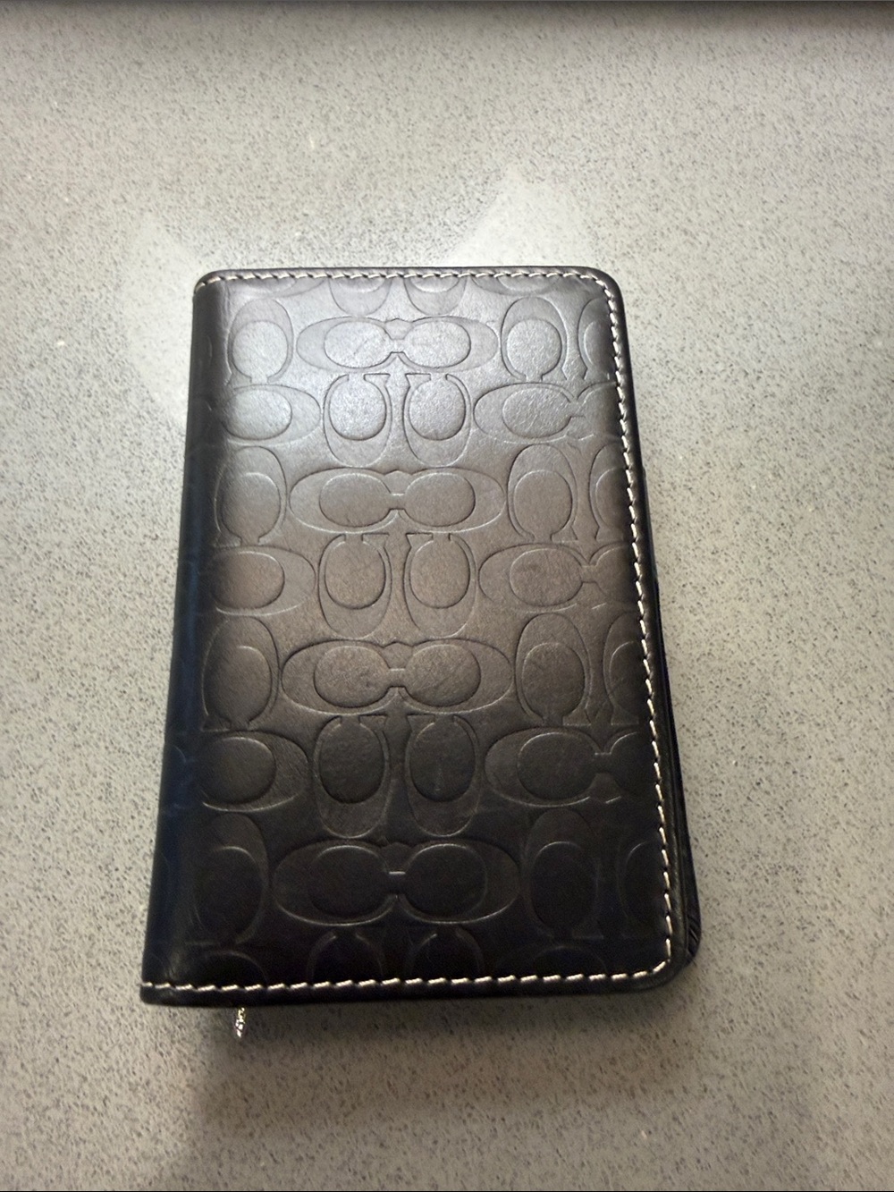 Coach mini notepad / organizer w pen and card slots
